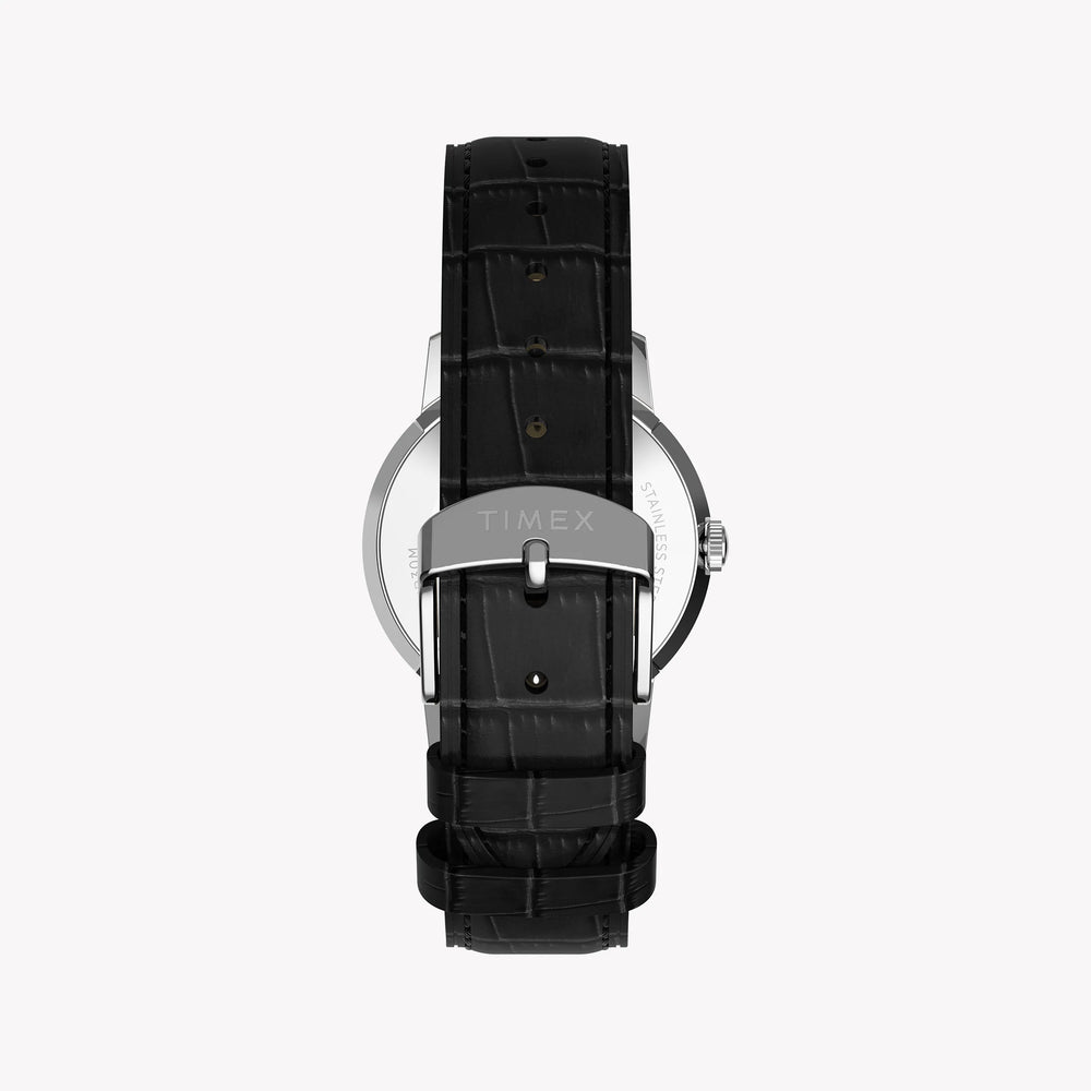 Marlin 34mm SST Case Black Strap Silver Dial Watch TW2Y37600 | Men's Luxury Timepiece by i-watch