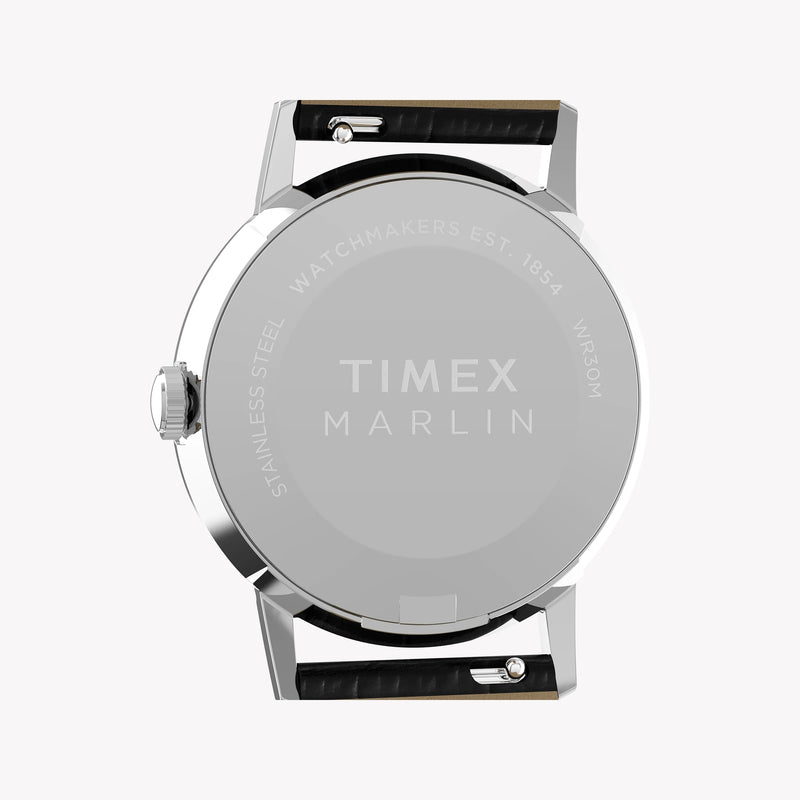 Marlin 34mm SST Case Black Strap Silver Dial Watch TW2Y37600 | Men's Luxury Timepiece by i-watch