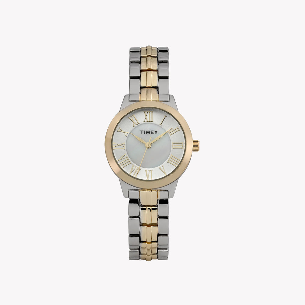 Women's Two Tone Case & Bracelet with Silver Mother of Pearl Dial | TW2Y38300 by i-watch