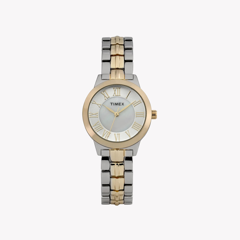 Women's Two Tone Case & Bracelet with Silver Mother of Pearl Dial | TW2Y38300 by i-watch