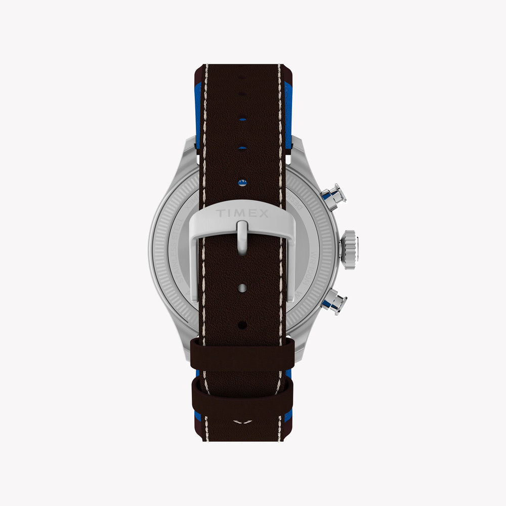 Waterbury ACE Pan Am S.E. Chrono SST Silver Dial Brown Leather Strap | TW2Y38700 by i-watch
