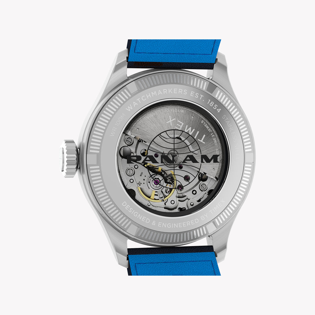 Waterbury ACE Pan Am S/E Automatic Blue Dial Blue Leather Strap Watch | TW2Y38800