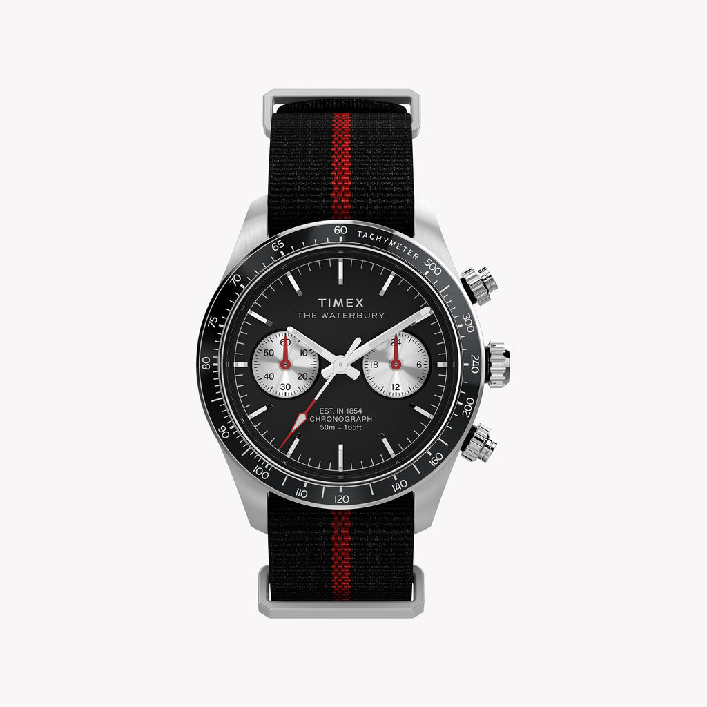 Waterbury Heritage Chrono SST Black Dial Fabric Strap TW2Y38900 | Men's Sports Watch