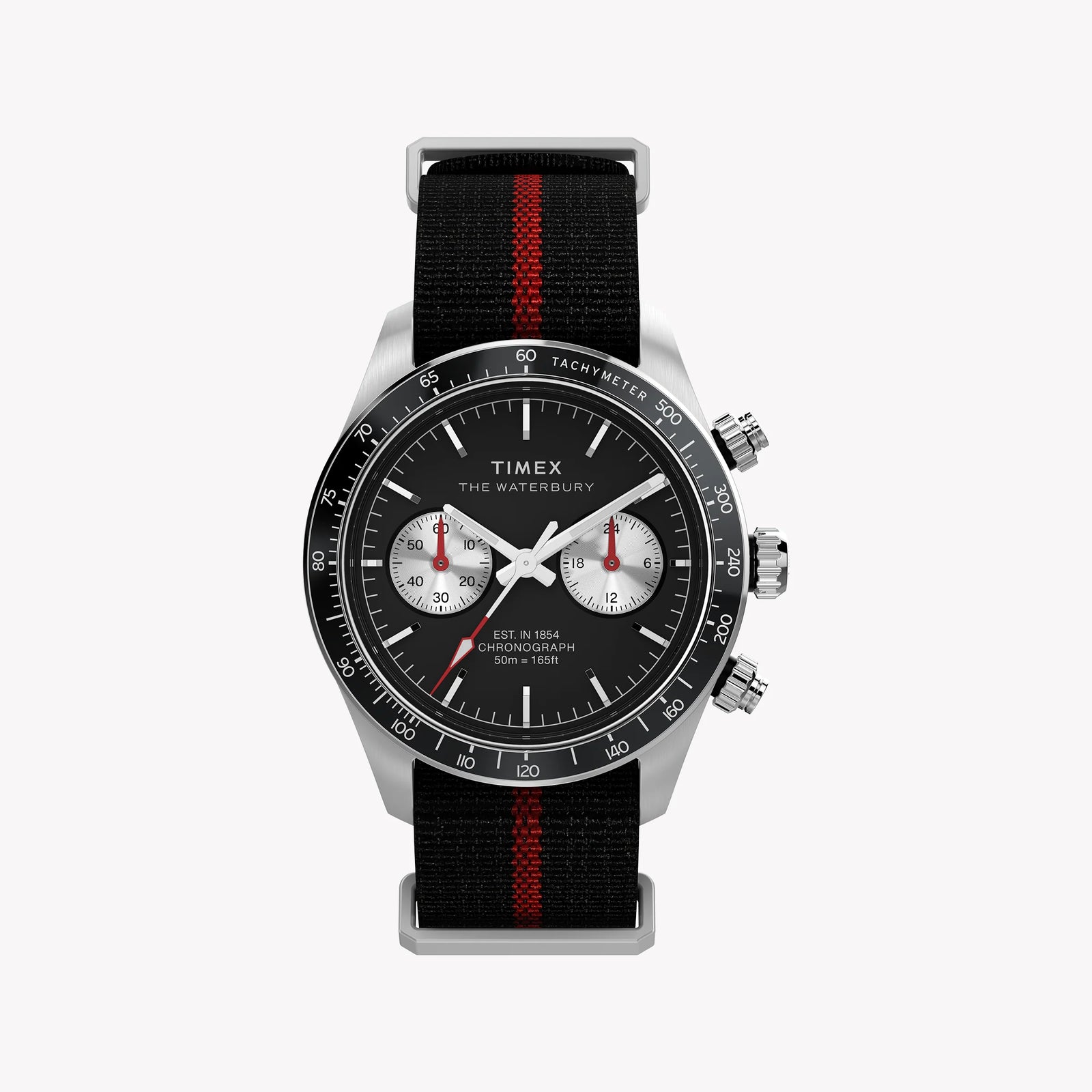 Waterbury Heritage Chrono SST Black Dial Fabric Strap TW2Y38900 | Men's Sports Watch by i-watch