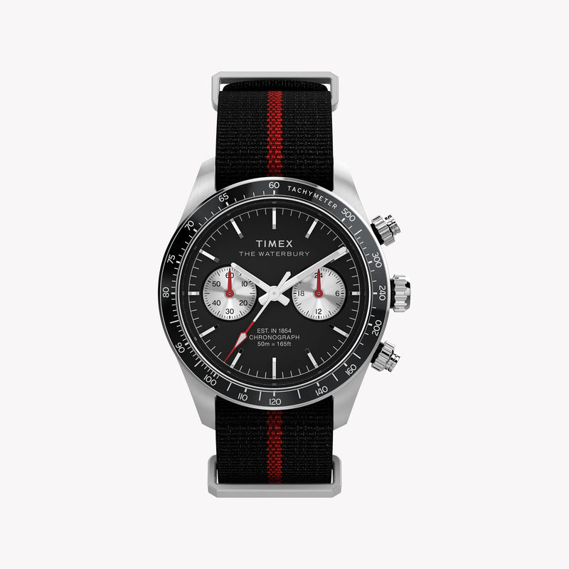 Waterbury Heritage Chrono SST Black Dial Fabric Strap TW2Y38900 | Men's Sports Watch by i-watch