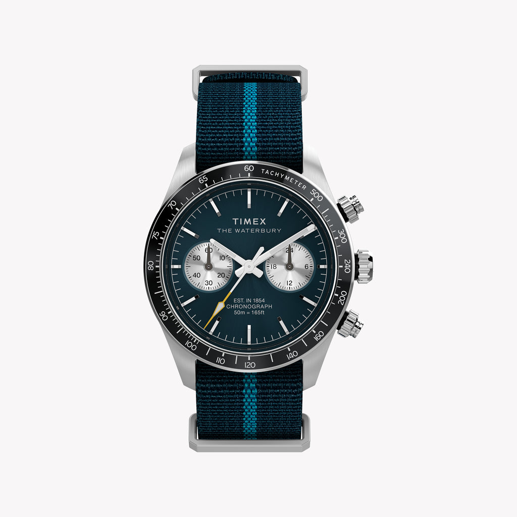 Waterbury Heritage Chrono SST Blue Dial & Fabric Strap Watch | TW2Y39000
