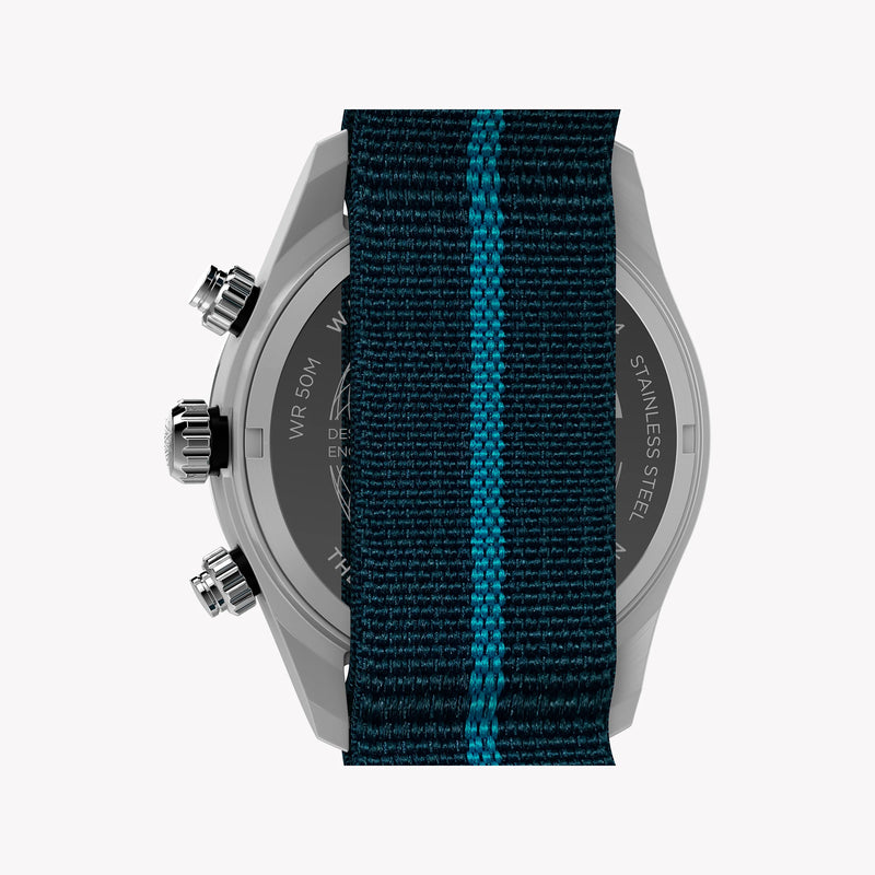 Waterbury Heritage Chrono SST Blue Dial & Fabric Strap Watch | TW2Y39000 by i-watch