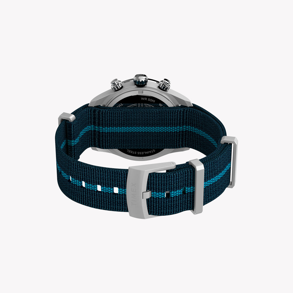 Waterbury Heritage Chrono SST Blue Dial & Fabric Strap Watch | TW2Y39000