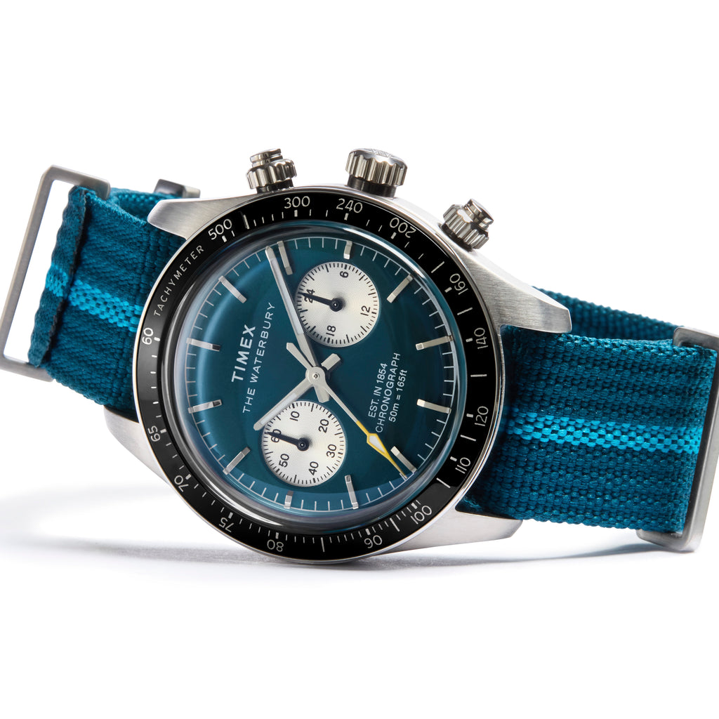 Waterbury Heritage Chrono SST Blue Dial & Fabric Strap Watch | TW2Y39000