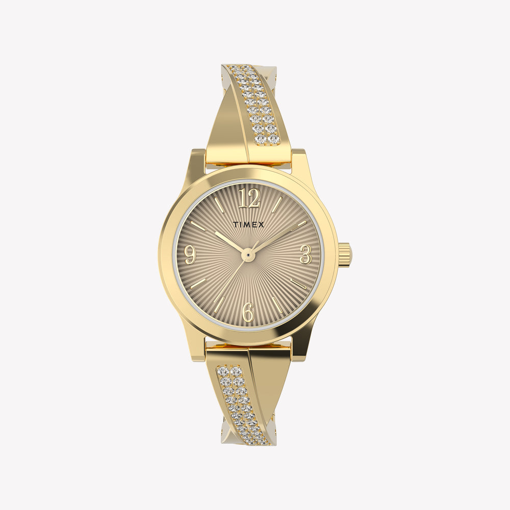 TIMEX Women's Gold-Tone Case, Gold-Tone Band | TW2Y39300
