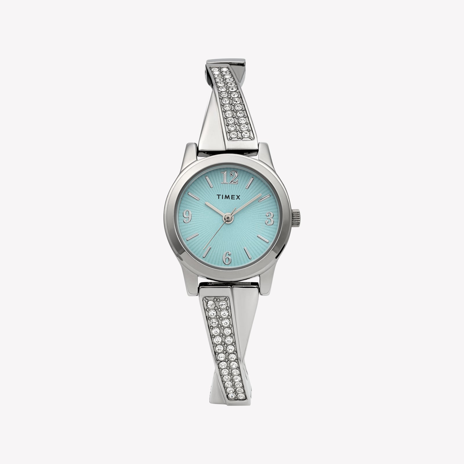 Timex Women's Silver-Tone Stainless Steel, Blue Dial | TW2Y39400