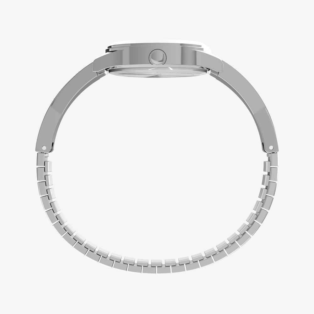 Timex Women's Silver-Tone Stainless Steel, Blue Dial | TW2Y39400
