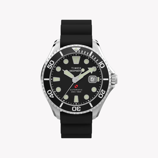 Deep Water Meridian 200 SST Black Dial Black Strap Watch | TW2Y40000