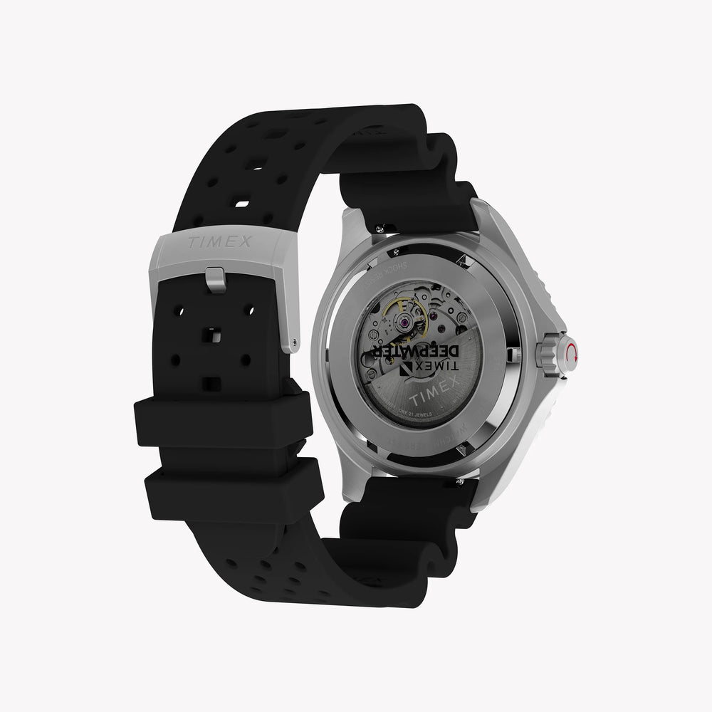 Deep Water Meridian 200 SST Black Dial Black Strap Watch | TW2Y40000 by i-watch