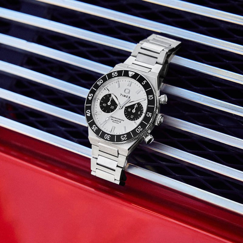 TIMEX Men's Silver-Tone Stainless Steel, Black Dial | TW2Y55800