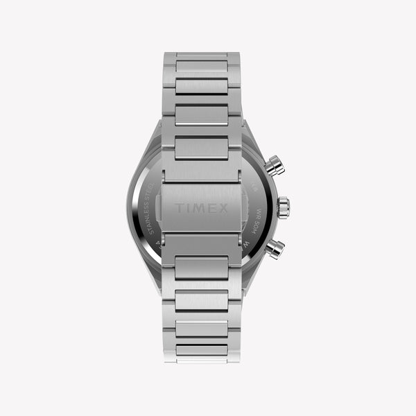 TIMEX Men's Stainless Steel Silver-Tone, Blue Dial | TW2Y55900
