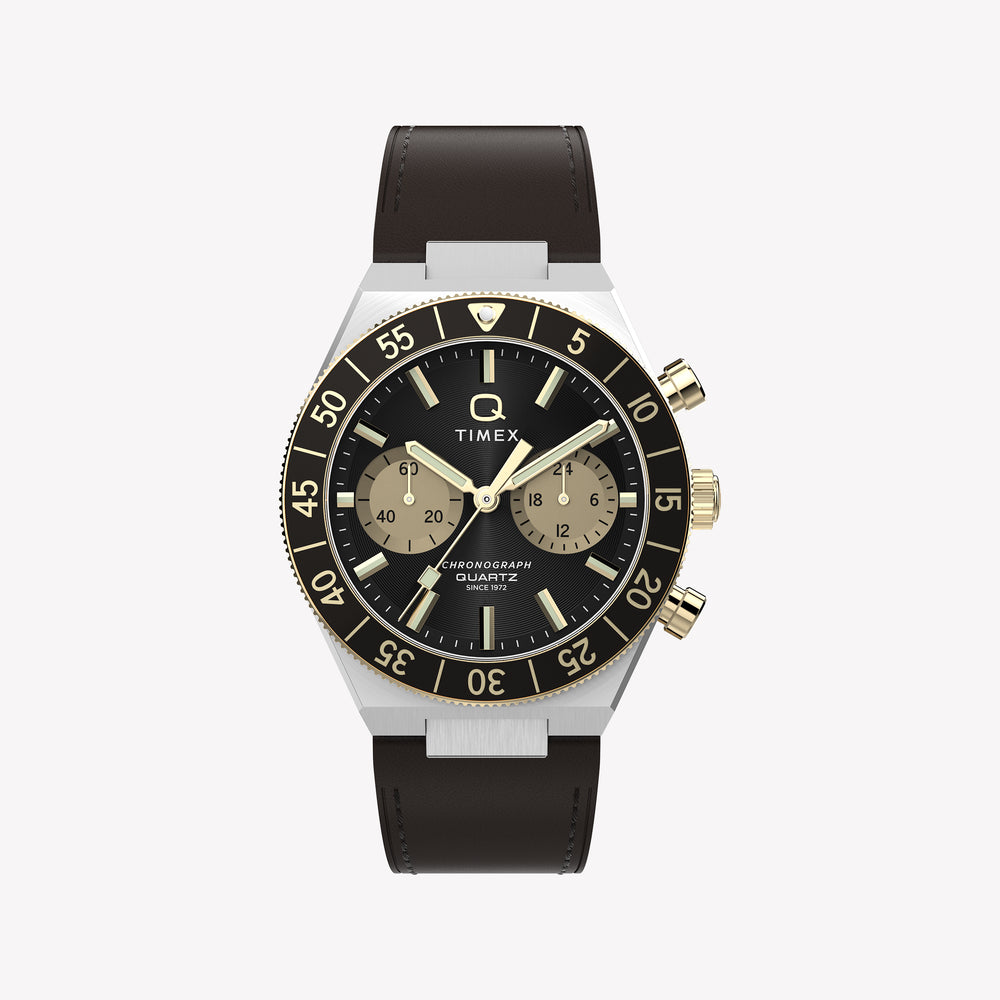Timex Men's Silver-Tone Steel, Brown Leather | TW2Y56000