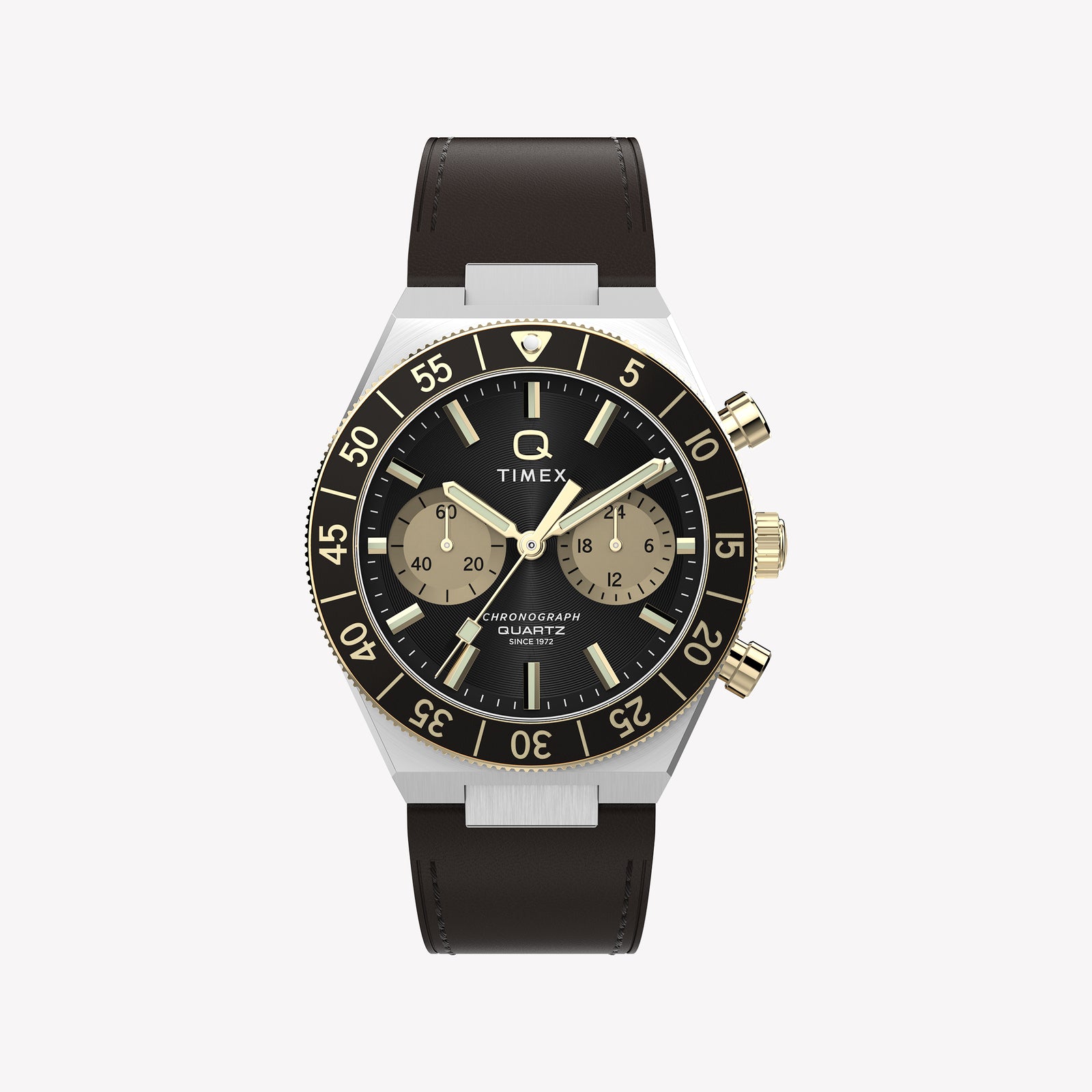 Timex Men's Silver-Tone Steel, Brown Leather | TW2Y56000