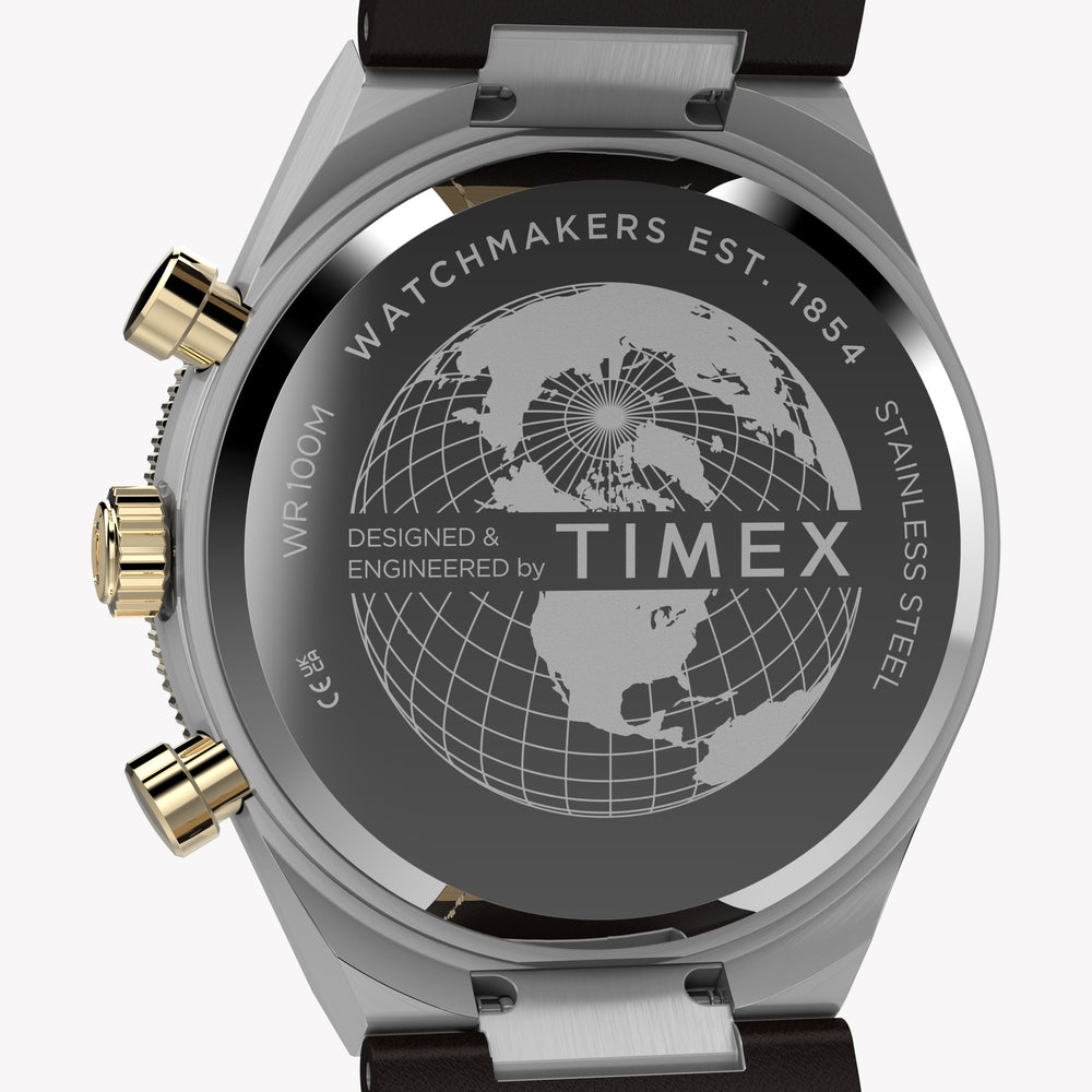 Timex Men's Silver-Tone Steel, Brown Leather | TW2Y56000