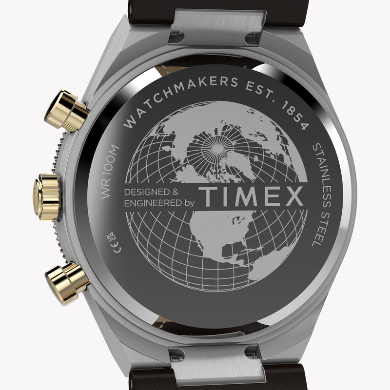 Timex Men's Silver-Tone Steel, Brown Leather | TW2Y56000