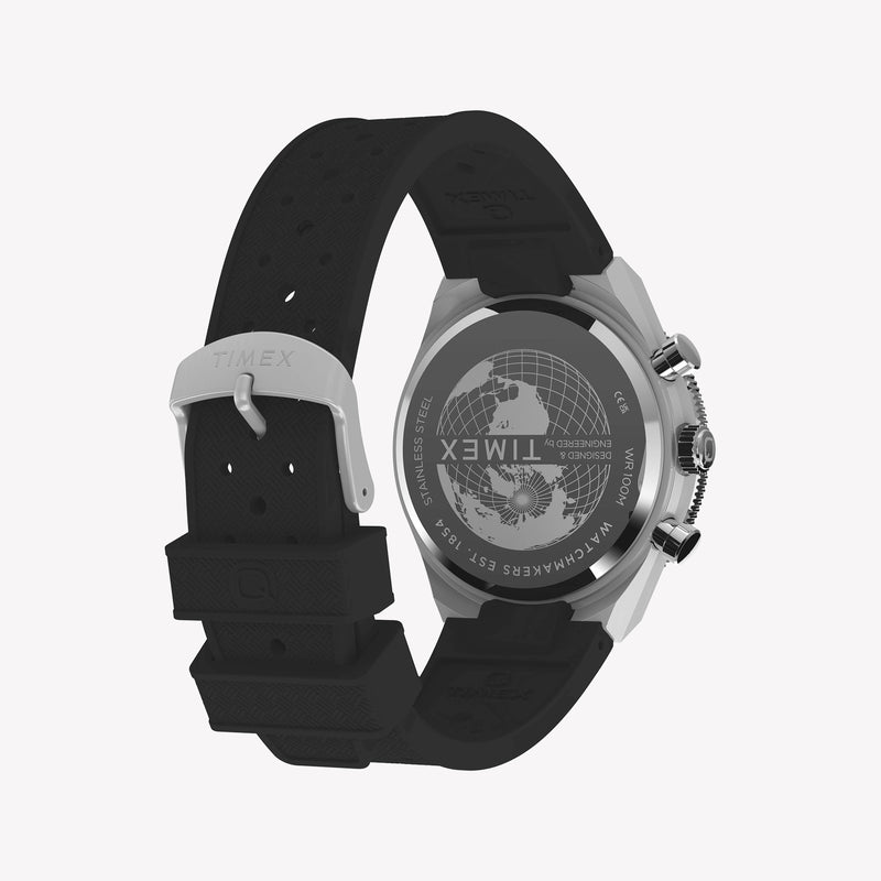 Timex Men's Silver-Tone SS, Black Silicone | TW2Y56100