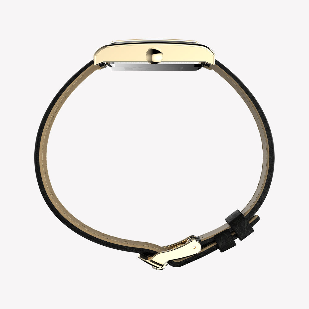Timex Unisex Gold-Tone, Black Leather | TW2Y56200