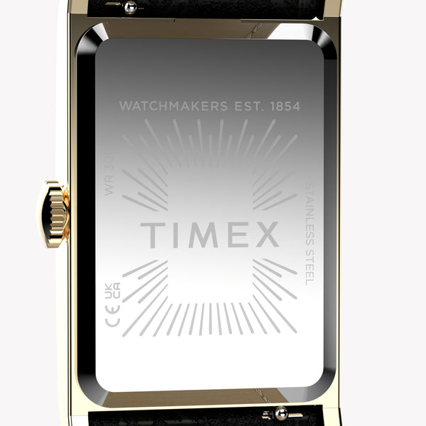 Timex Unisex Gold-Tone, Black Leather | TW2Y56200