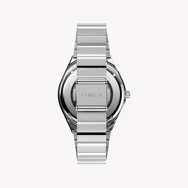 TIMEX Men's Stainless Steel Silver-Tone, Black Dial | TW2Y56700