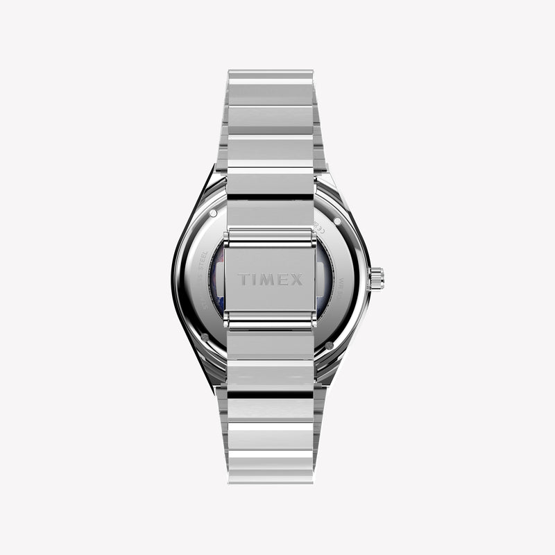 TIMEX Men's Stainless Steel Silver-Tone, Black Dial | TW2Y56700