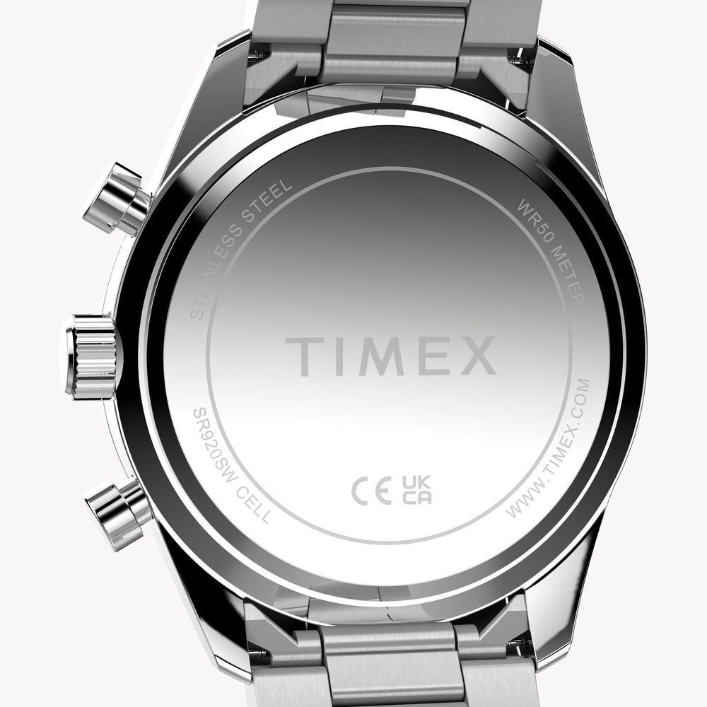 TIMEX Men's Stainless Steel Silver, Black Dial | TW2Y56900