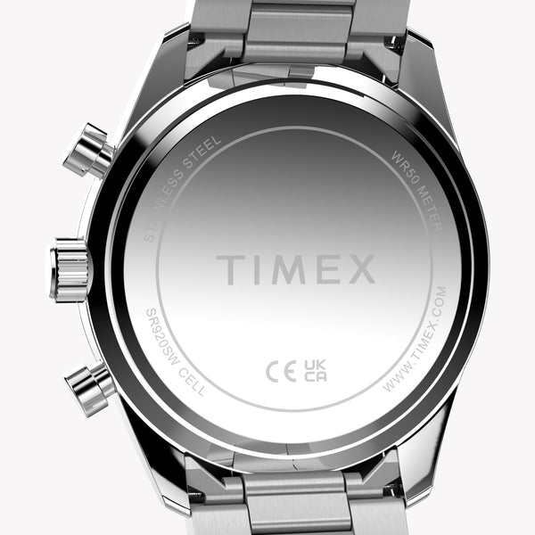 TIMEX Men's Stainless Steel Silver, Black Dial | TW2Y56900
