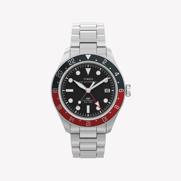 TIMEX Men's Silver-Tone Stainless Steel, Black Dial | TW2Y60600