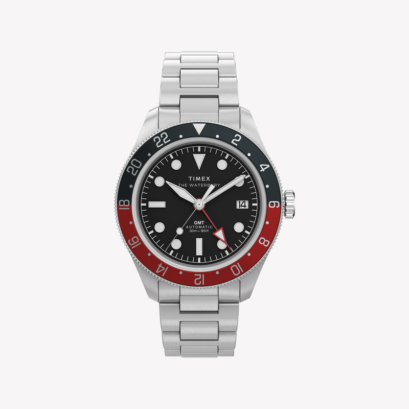 TIMEX Men's Silver-Tone Stainless Steel, Black Dial | TW2Y60600