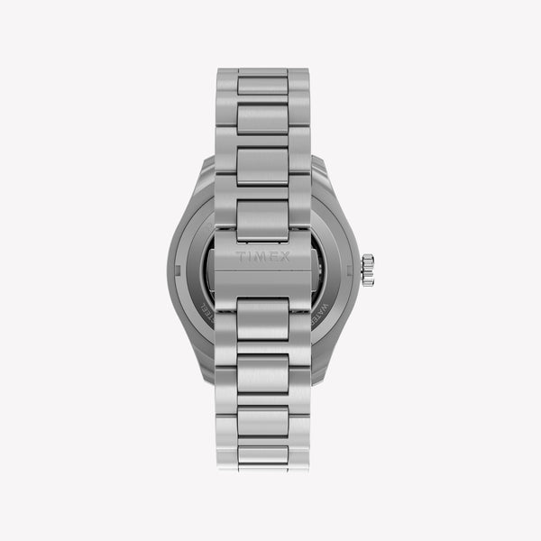 TIMEX Men's Silver-Tone Stainless Steel, Black Dial | TW2Y60600