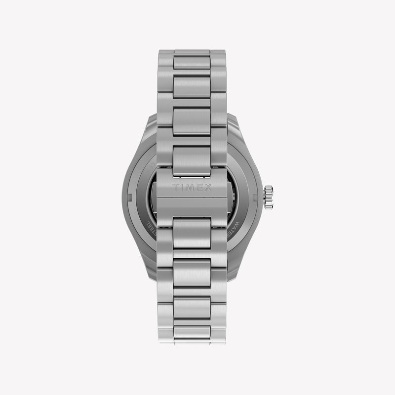 TIMEX Men's Silver-Tone Stainless Steel, Black Dial | TW2Y60600