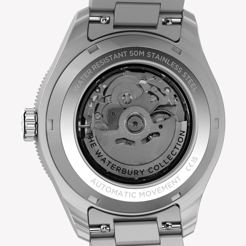 TIMEX Men's Silver-Tone Stainless Steel, Black Dial | TW2Y60600
