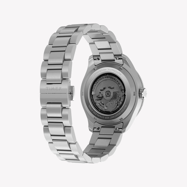 TIMEX Men's Silver-Tone Stainless Steel, Black Dial | TW2Y60600