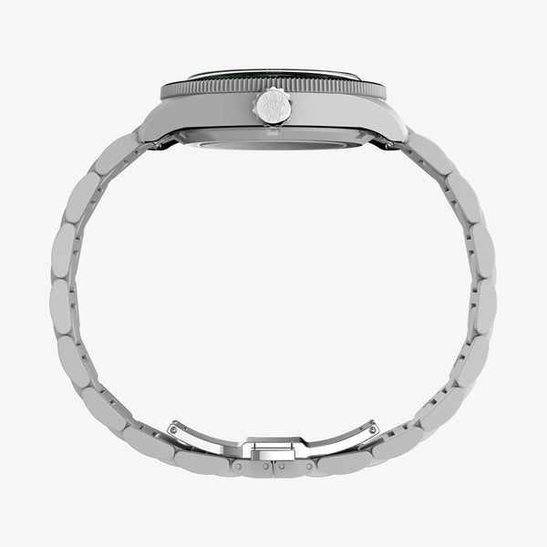 TIMEX Men's Silver-Tone Stainless Steel, Black Dial | TW2Y60800
