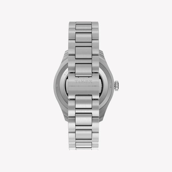 TIMEX Men's Silver-Tone Stainless Steel, Black Dial | TW2Y60800