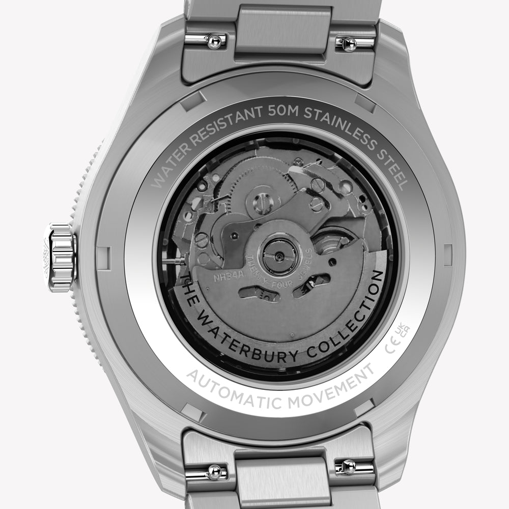 TIMEX Men's Silver-Tone Stainless Steel, Black Dial | TW2Y60800