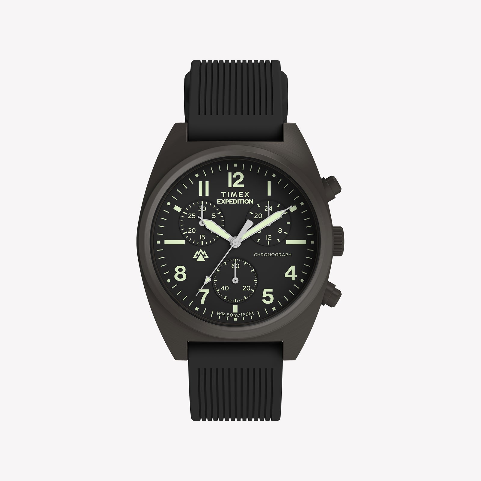 Timex Men's Gunmetal SS, Black Silicone | TW2Y61000