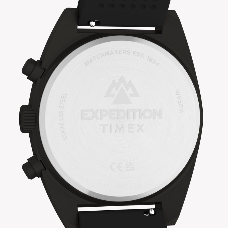 Timex Men's Gunmetal SS, Black Silicone | TW2Y61000