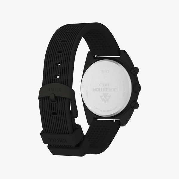 Timex Men's Gunmetal SS, Black Silicone | TW2Y61000