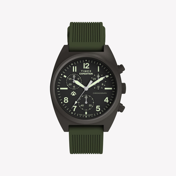 TIMEX Men's Gunmetal, Green | TW2Y61100
