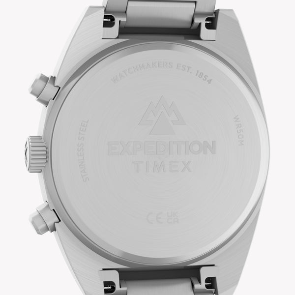 Timex Men's Stainless Steel Silver-Tone, Black Dial | TW2Y61200