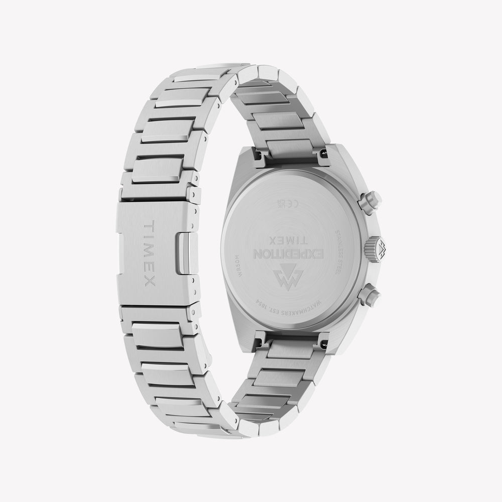 Timex Men's Stainless Steel Silver-Tone, Black Dial | TW2Y61200