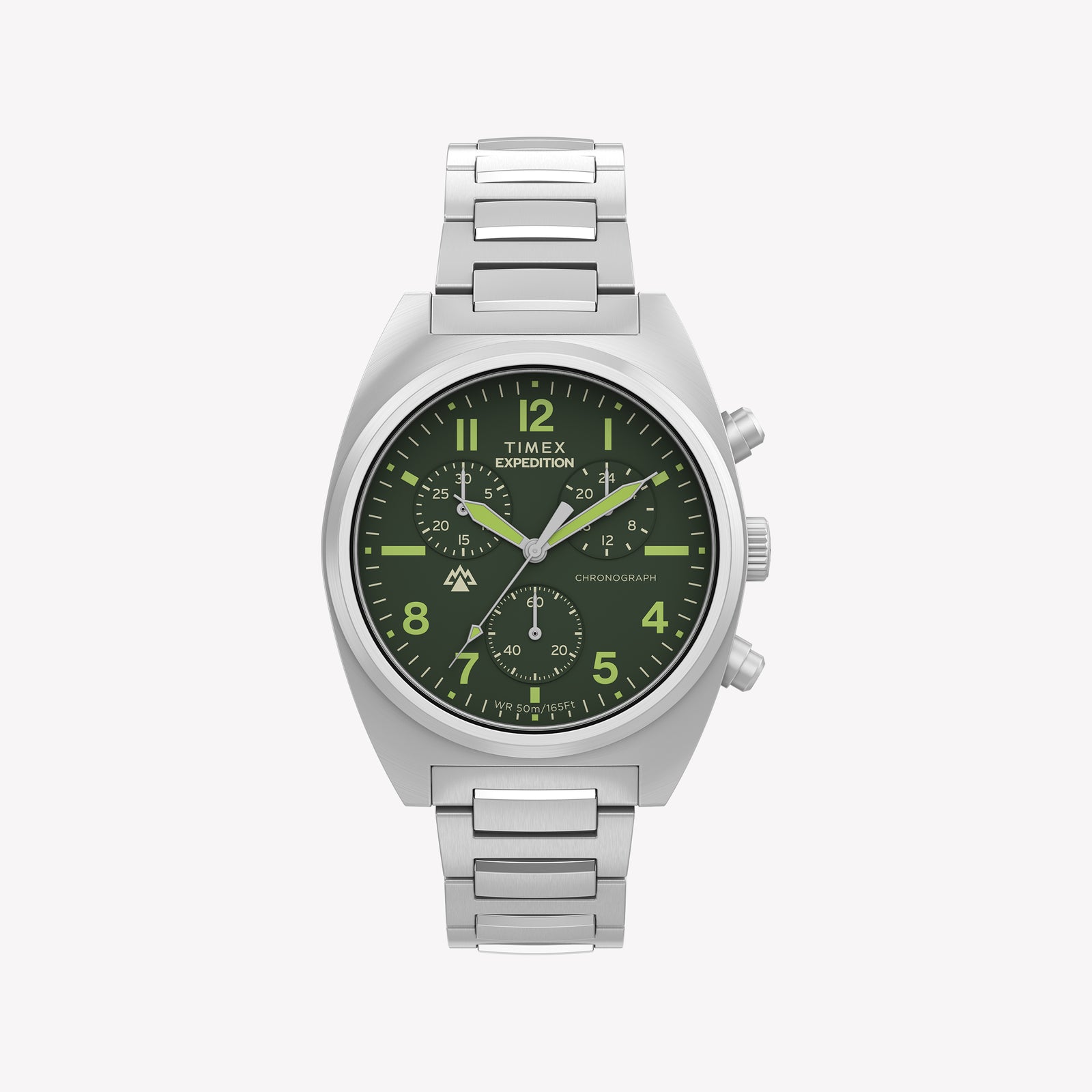TIMEX Men's SS Silver-Tone, Green Dial | TW2Y61300