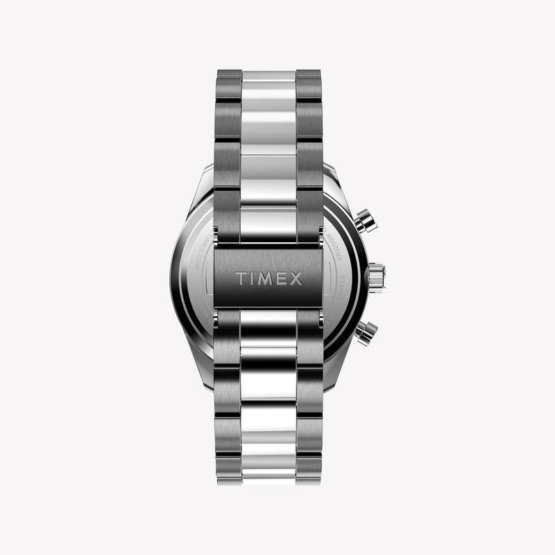 Timex Men's Stainless Steel Silver-Tone, Blue | TW2Y62200