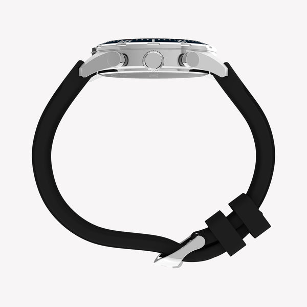TIMEX Men's Silver-Tone SS, Black Silicone | TW2Y62300