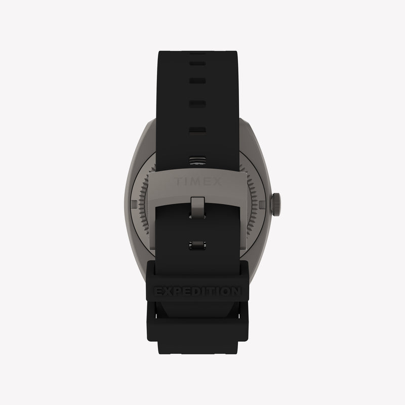 TIMEX Men's Titanium Case Black Rubber Strap, Black Dial | TW2Y63600